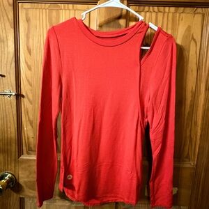 Red Long Sleeve Top